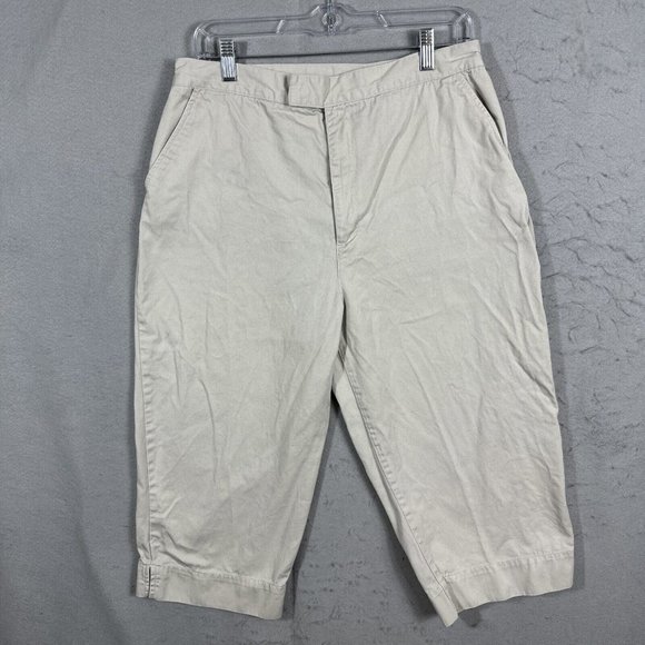 CJ Banks Pants - CJ Banks Womens Pants Capri Crop Women's Plus Size 14W Beige